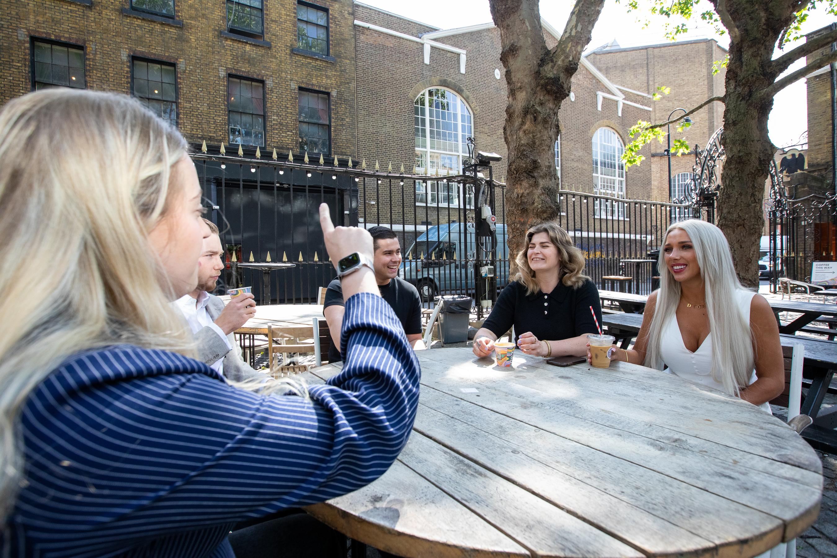 Michael Taylor Search & Selection employees enjoying a coffee